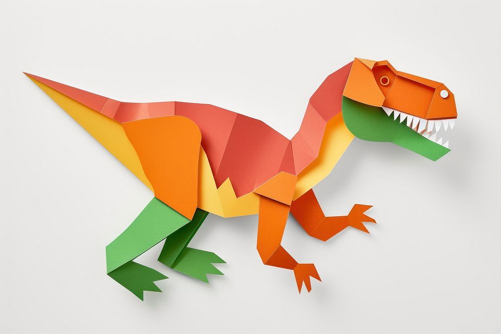 Dinosaur origami animal paper.