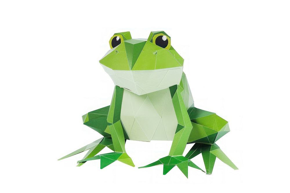 Frog amphibian wildlife origami.