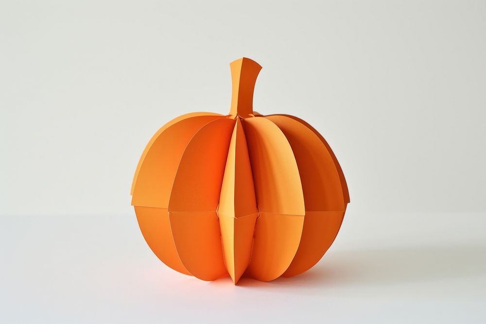 Halloween pumpkin craft paper plant.