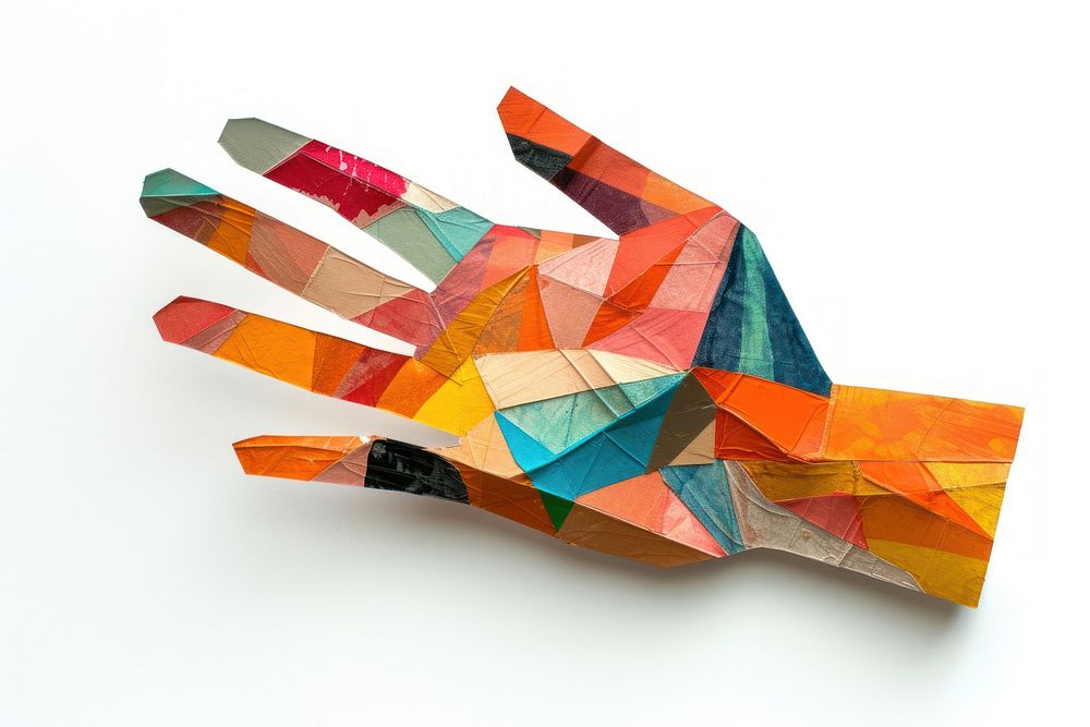 Hand paper origami art.