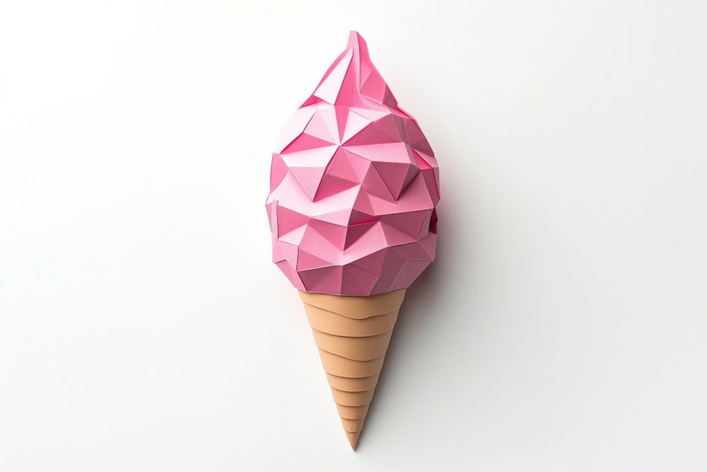 Ice cream dessert paper cone.