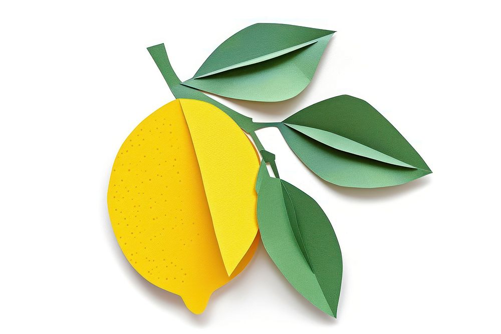 Lemon fruit plant paper.