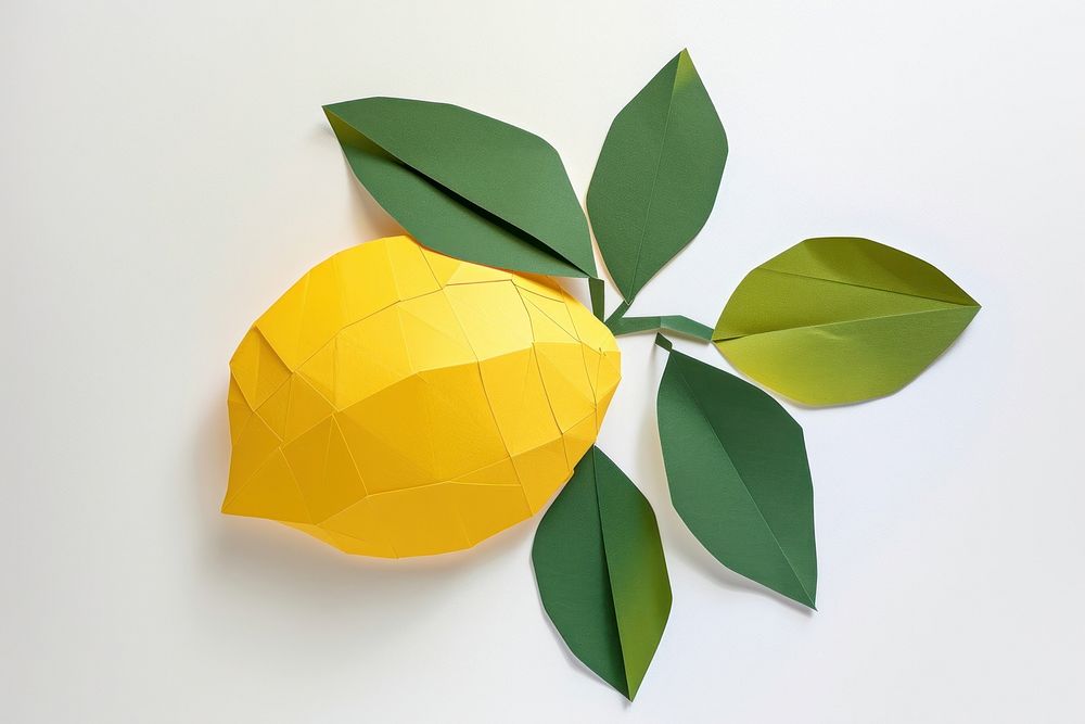 Lemon origami fruit plant.
