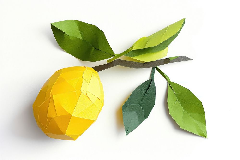 Lemon paper origami plant.