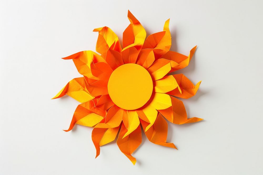 Sun paper origami flower.