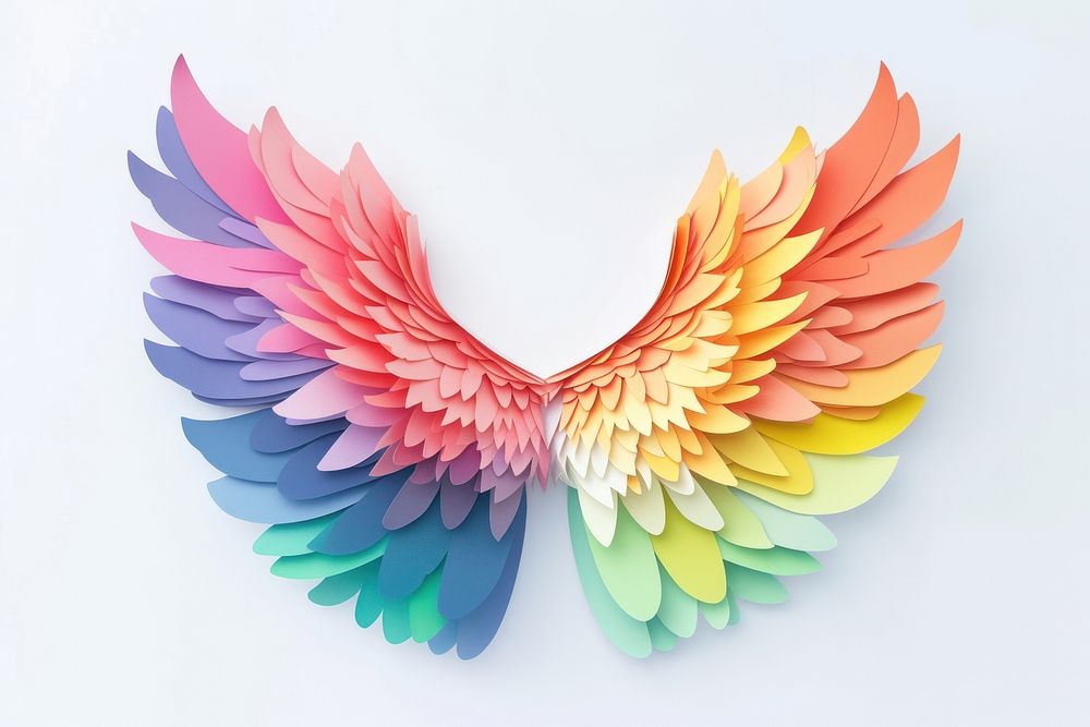 Wings dahlia paper art.