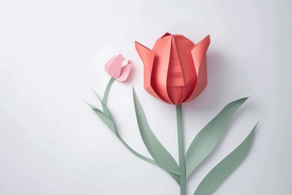Tulip origami flower plant.