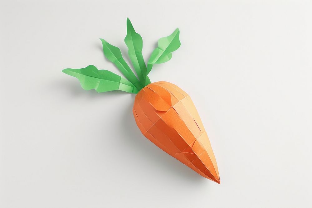 Vegetable paper origami carrot.