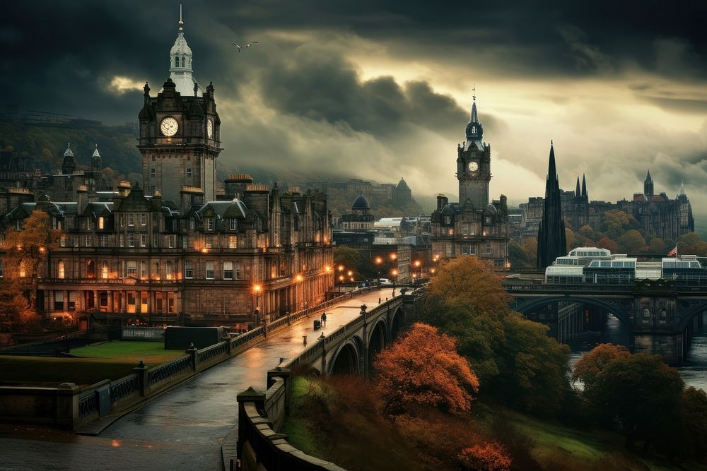 Scotland city architecture metropolis.