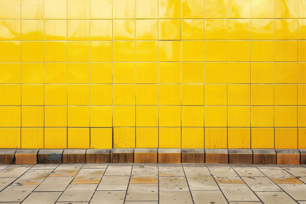 Backgrounds yellow tile wall.