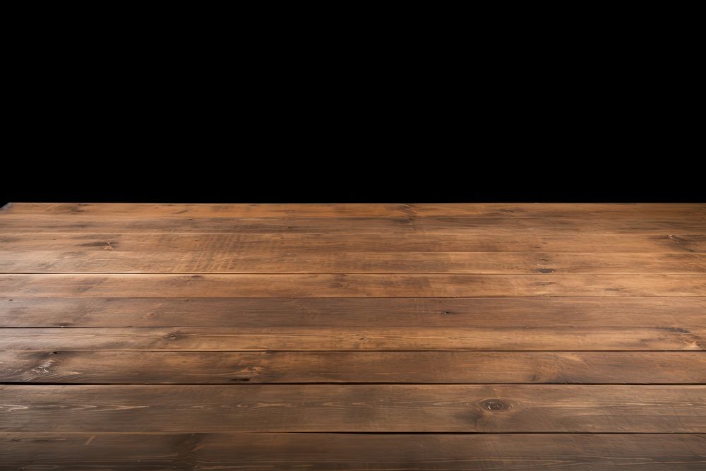 Empty wood table backdrop backgrounds hardwood flooring.
