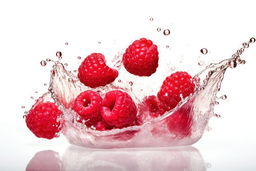 Splash Raspberries raspberry fruit plant.