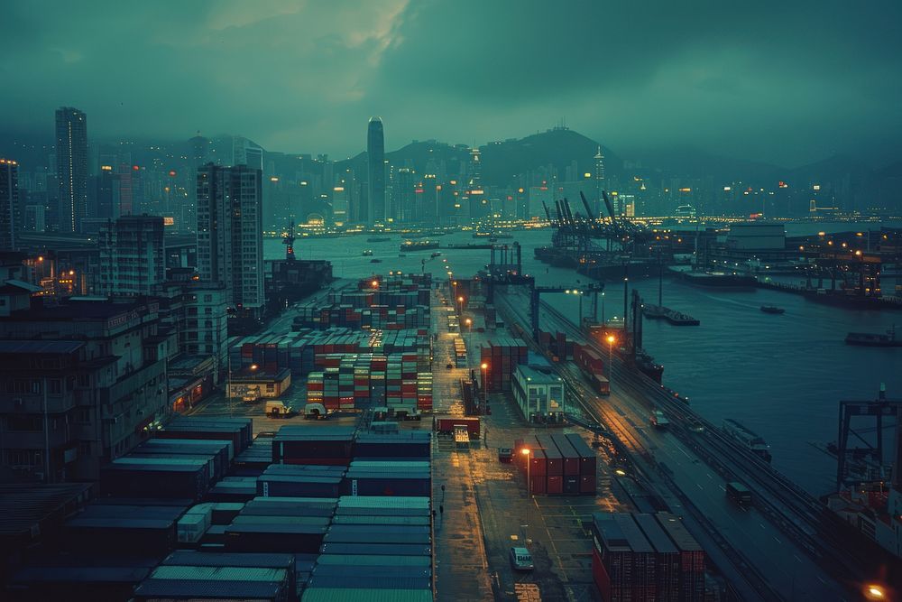 The Hong Kong Container architecture cityscape outdoors.