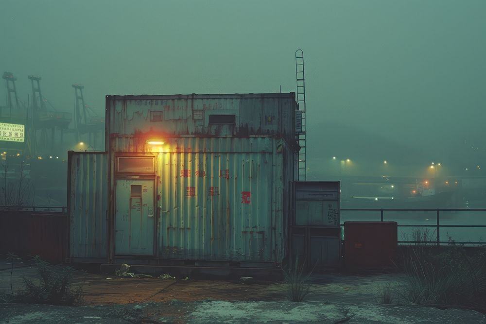 The Hong Kong Container outdoors architecture illuminated.
