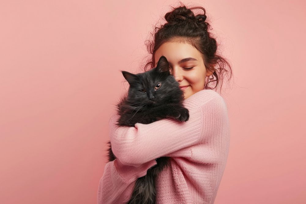 Person hugging a pet mammal animal person.