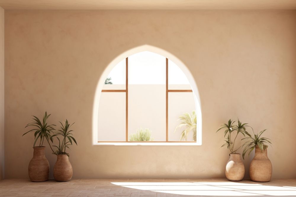 Mediterranean home style architecture windowsill light.