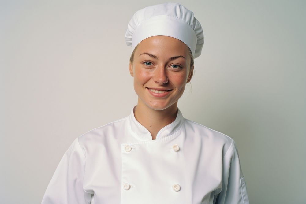 Female chef smilling adult happiness freshness.