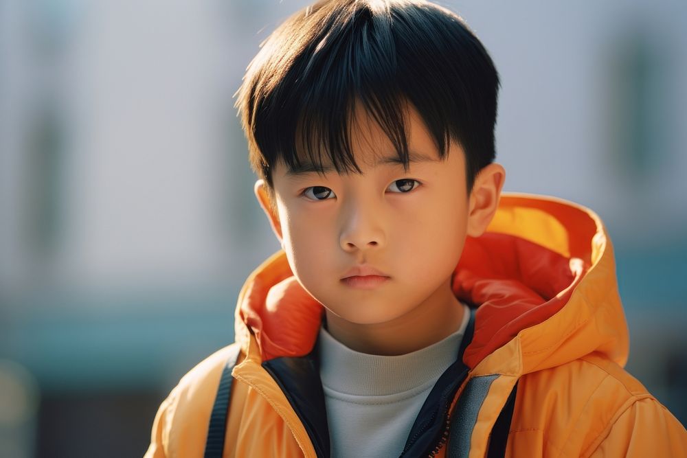 Cute Asian little boy photography portrait child.