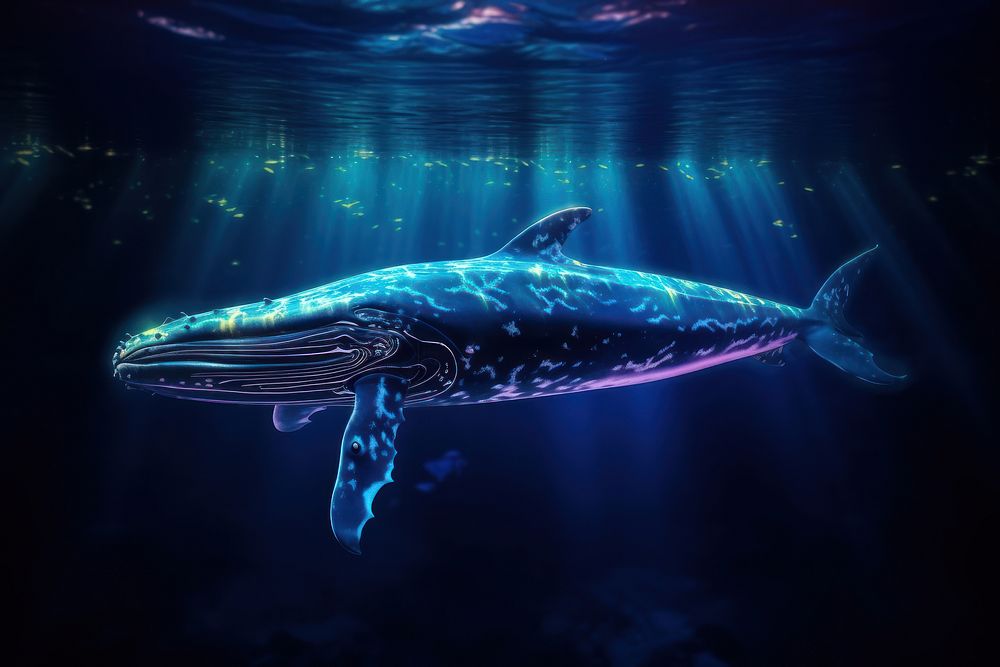 Bioluminescence Whale background whale outdoors animal.
