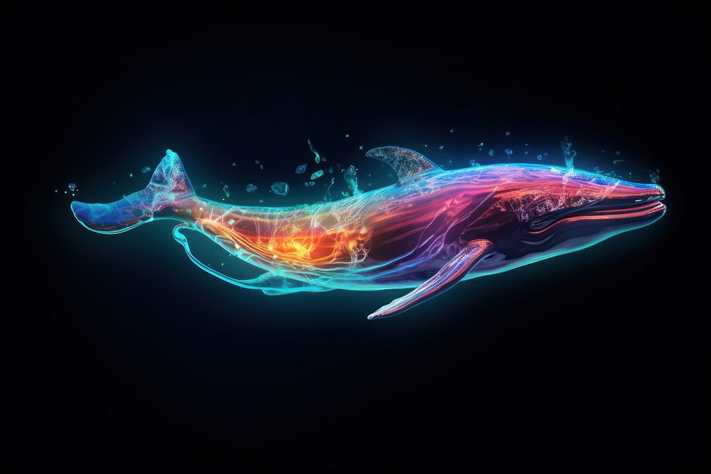Bioluminescence Whale background whale dolphin animal.