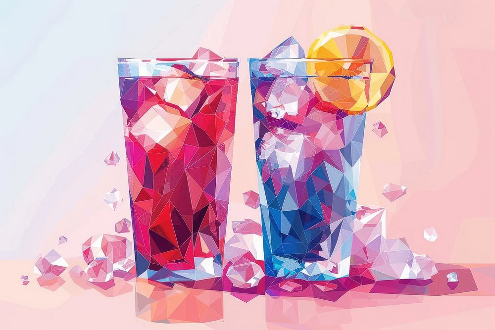 Drink cocktail glass art.