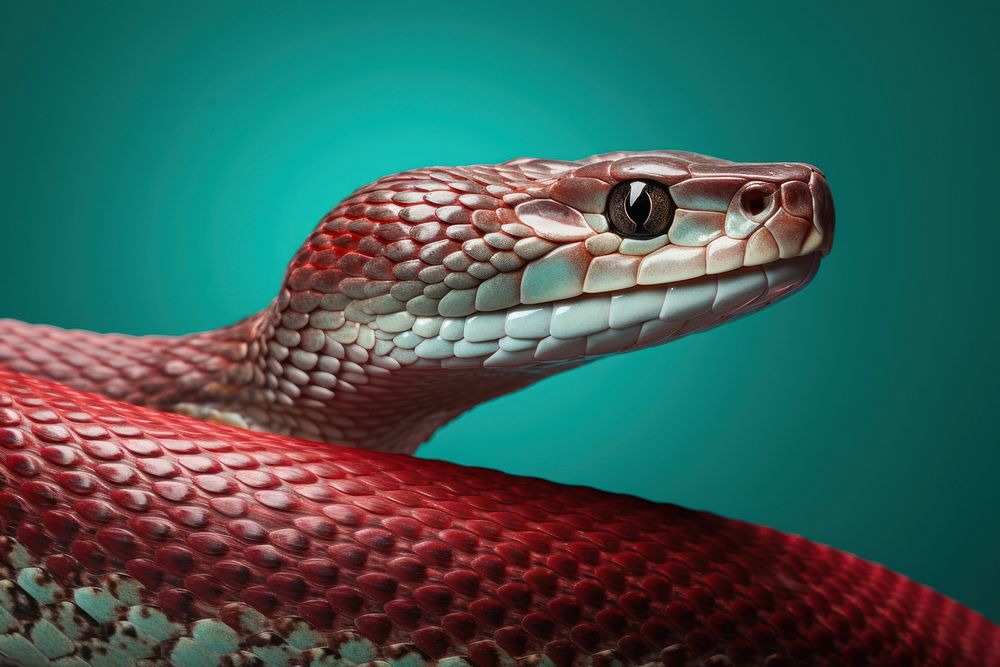 Snake side portrait profile reptile animal poisonous.
