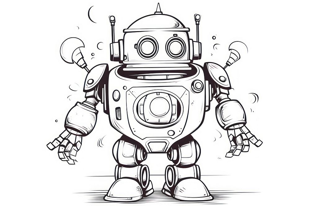 Robot sketch robot drawing.