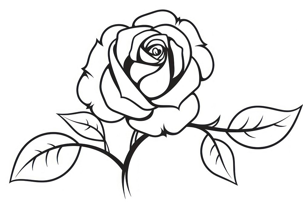Rose sketch rose drawing.