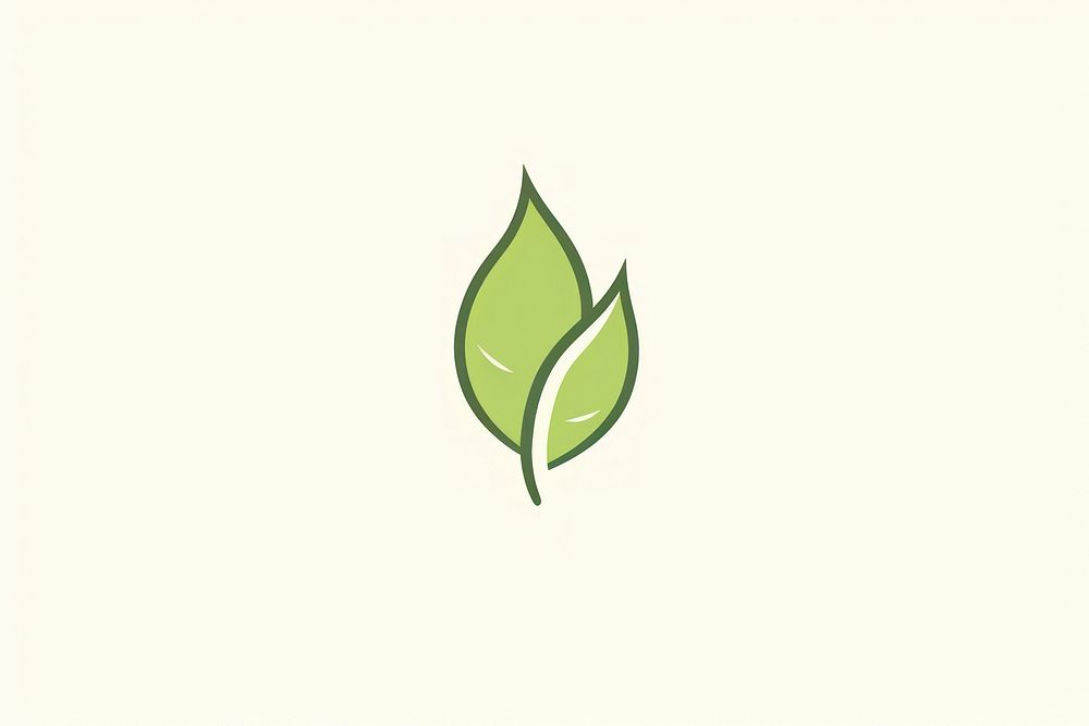 Green tea icon plant leaf circle.