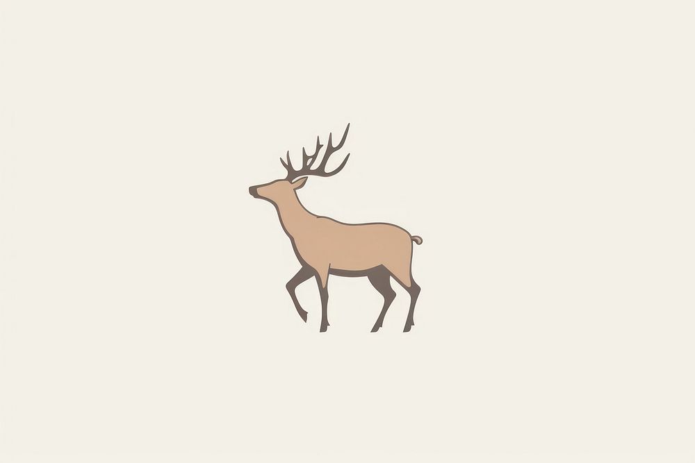 Reindeer icon wildlife animal mammal.