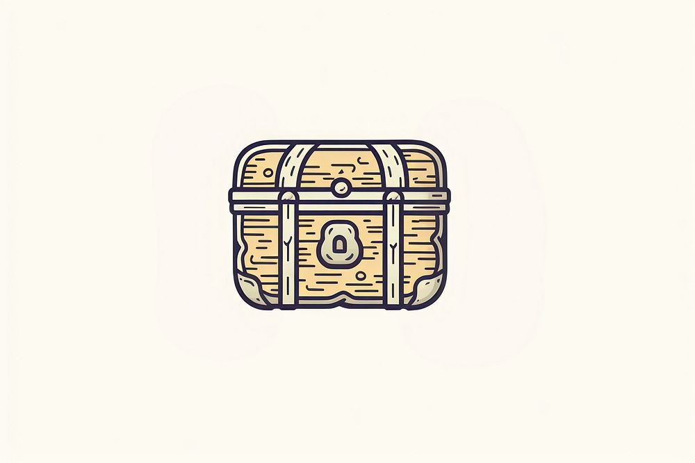 Treasure box icon container suitcase luggage.
