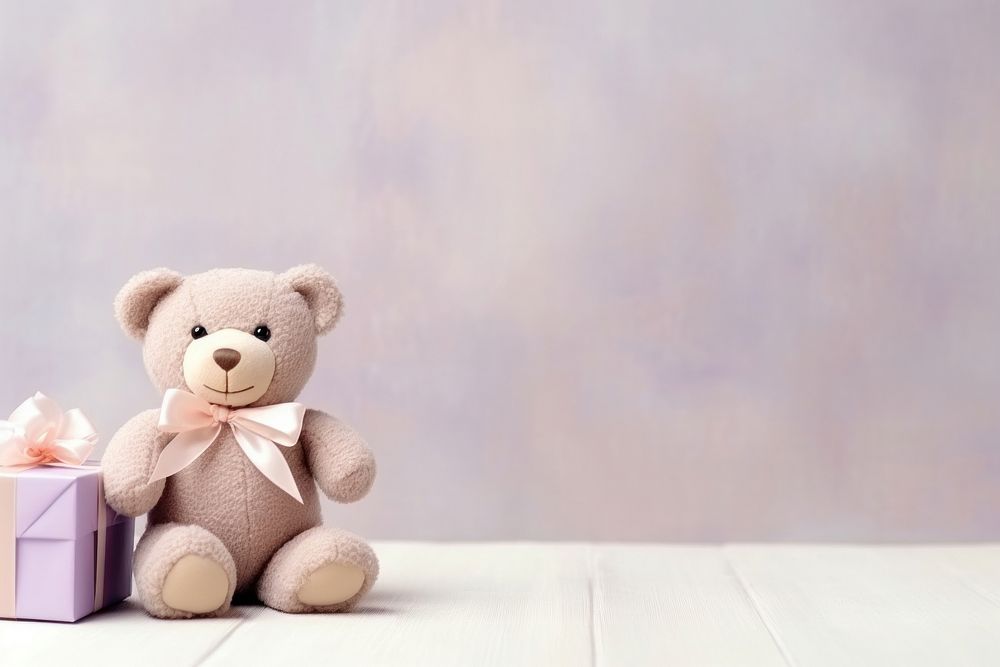 Teddy Bear toy bow representation.