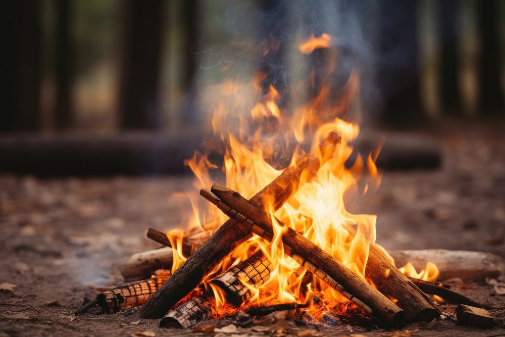 Campfire bonfire spirituality tranquility.