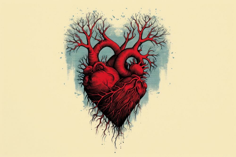 Heart minimal cute red creativity cartoon.
