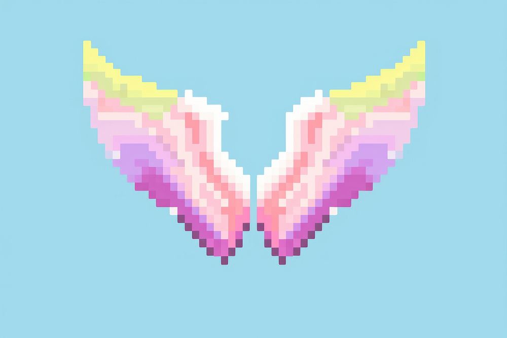Angel wings pixel art graphics creativity.