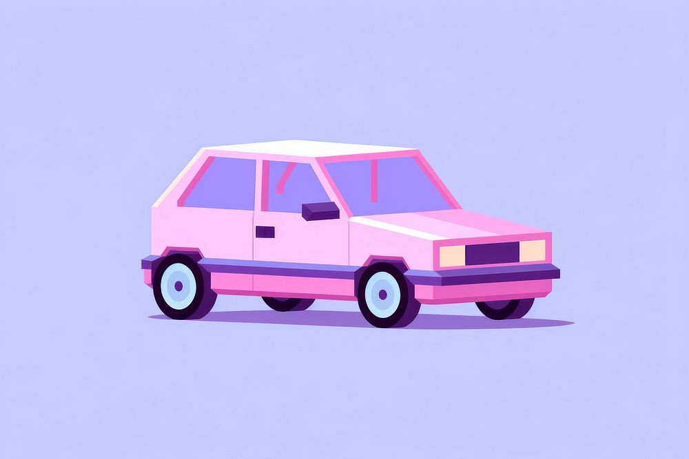 Car pixel vehicle purple wheel.