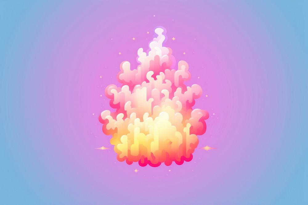 Fire pixel graphics purple sky.