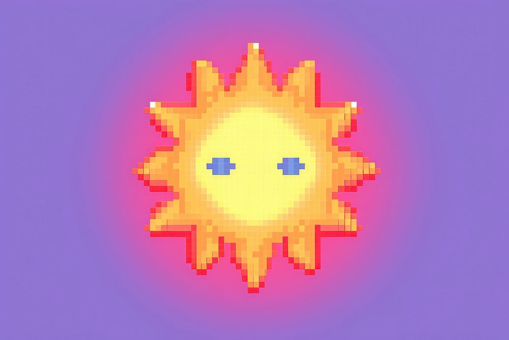 Sun pixel shape technology pixelated.