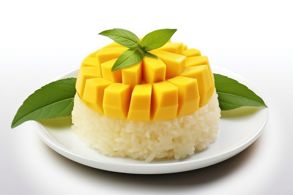 Mango sticky rice mango dessert fruit.