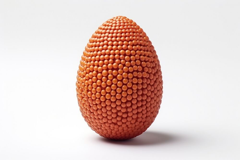 3D pixel art egg food cantaloupe simplicity.