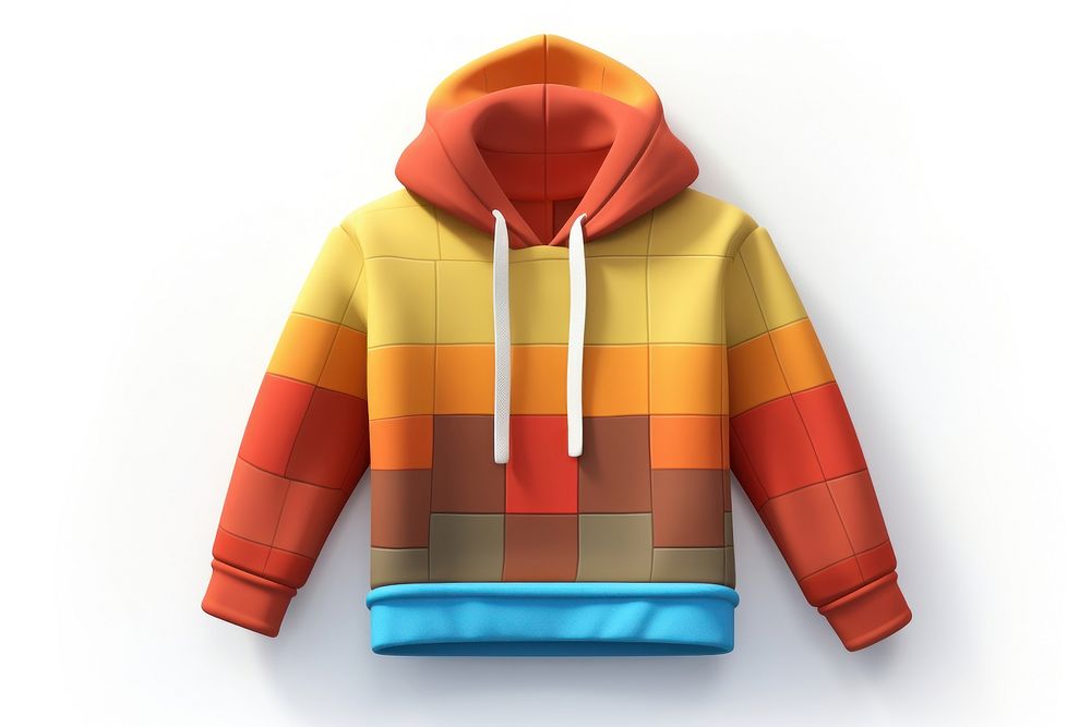 3D pixel art hoodie sweatshirt sweater jacket.