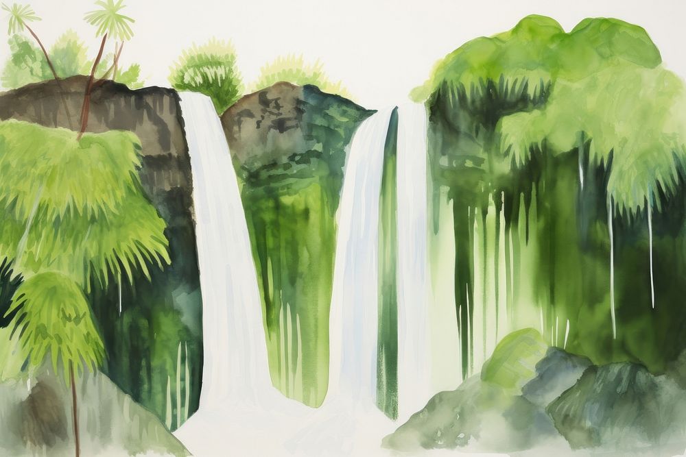 Backgrounds waterfall nature jungle.