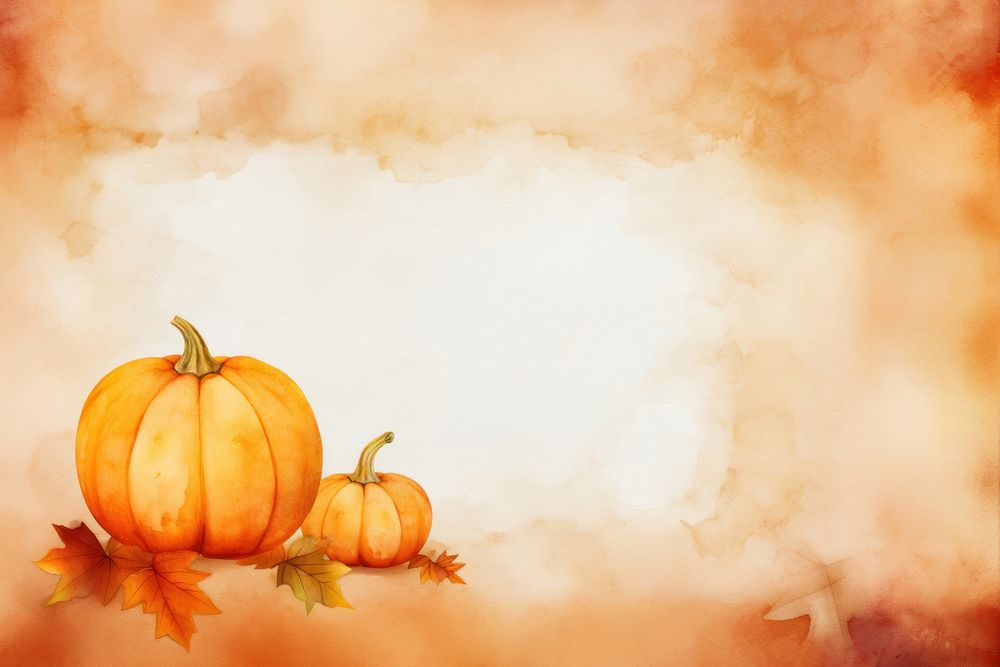 Pumpkin halloween border background backgrounds vegetable painting.