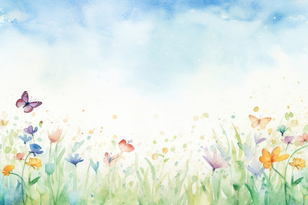 Butterfies border background painting backgrounds outdoors.