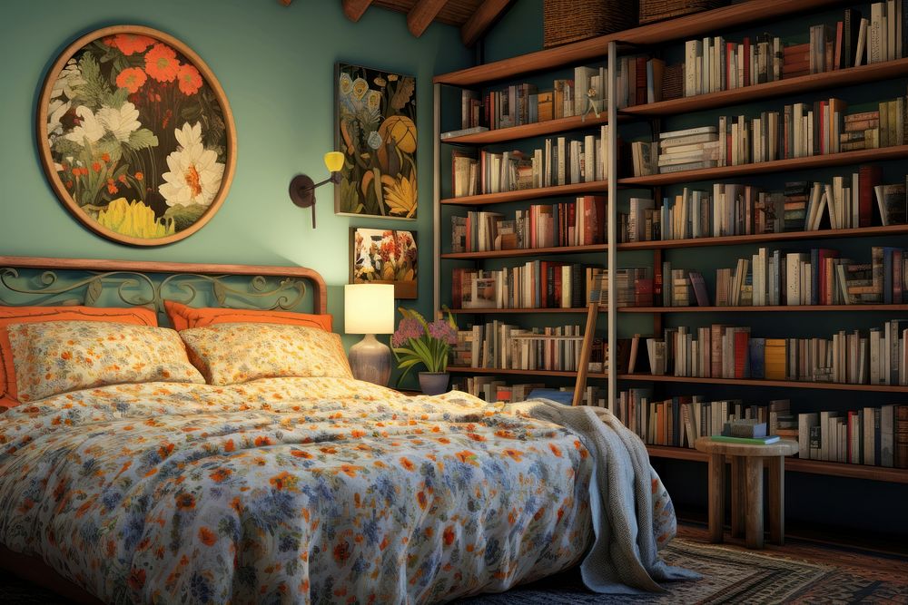 Bed room decorative furniture bookshelf bookcase.