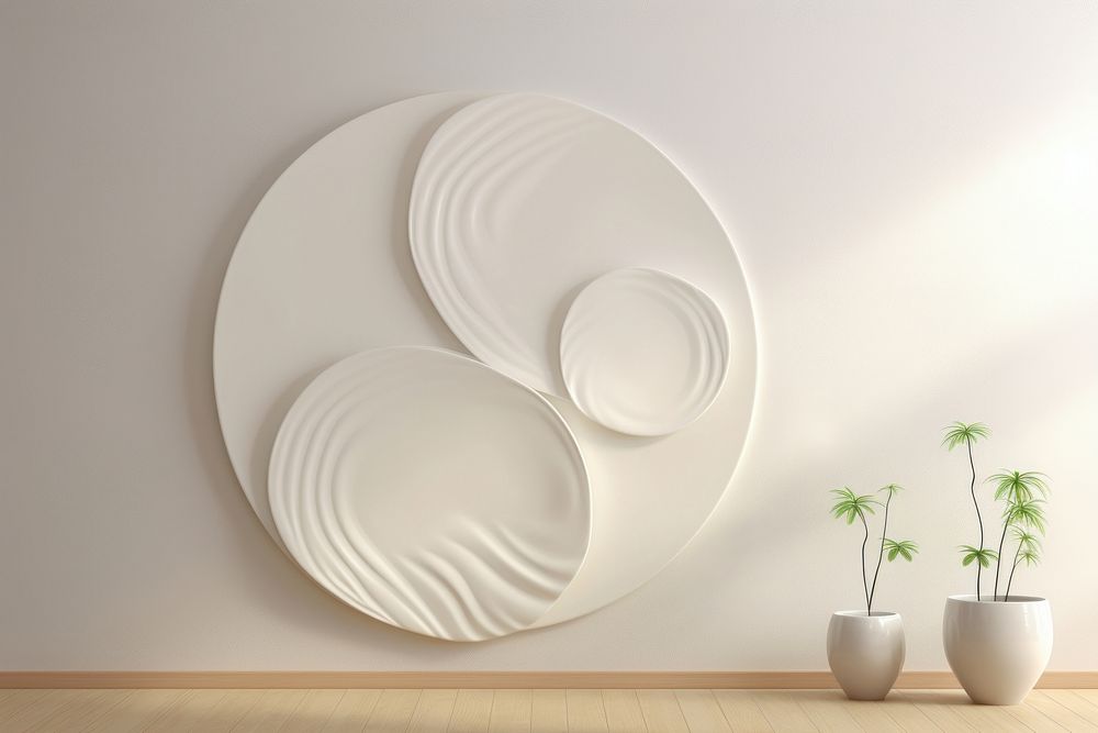 Dish decorative wall art architecture simplicity.