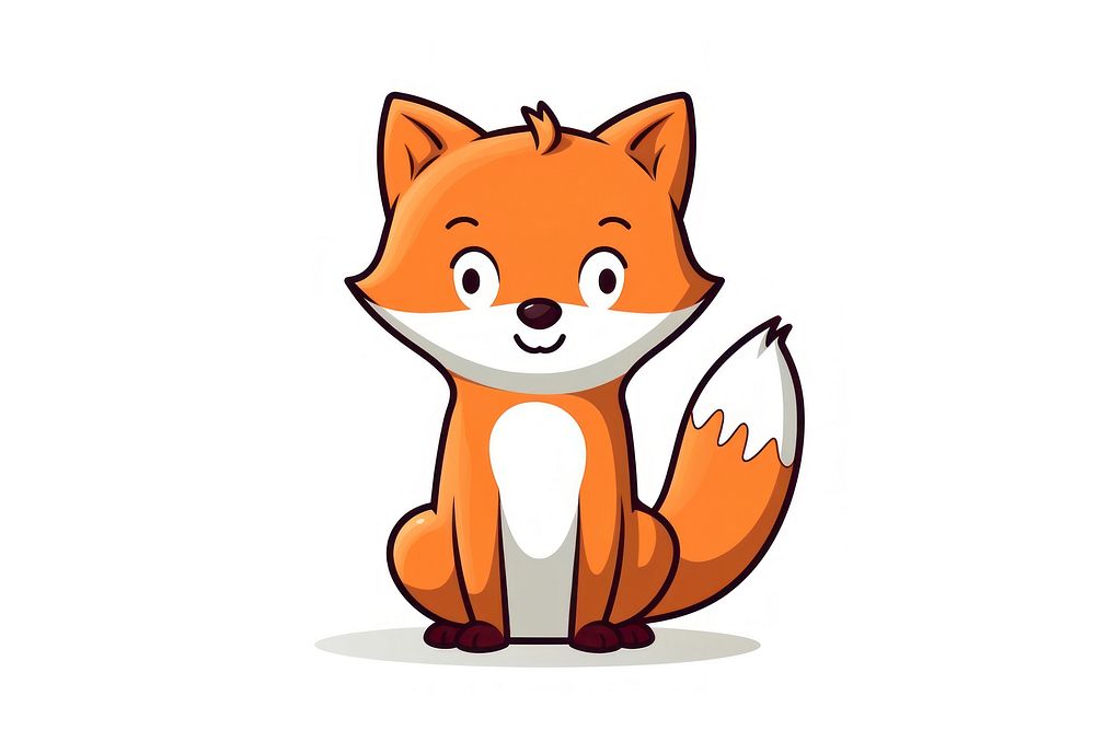Funny fox cartoon animal mammal.