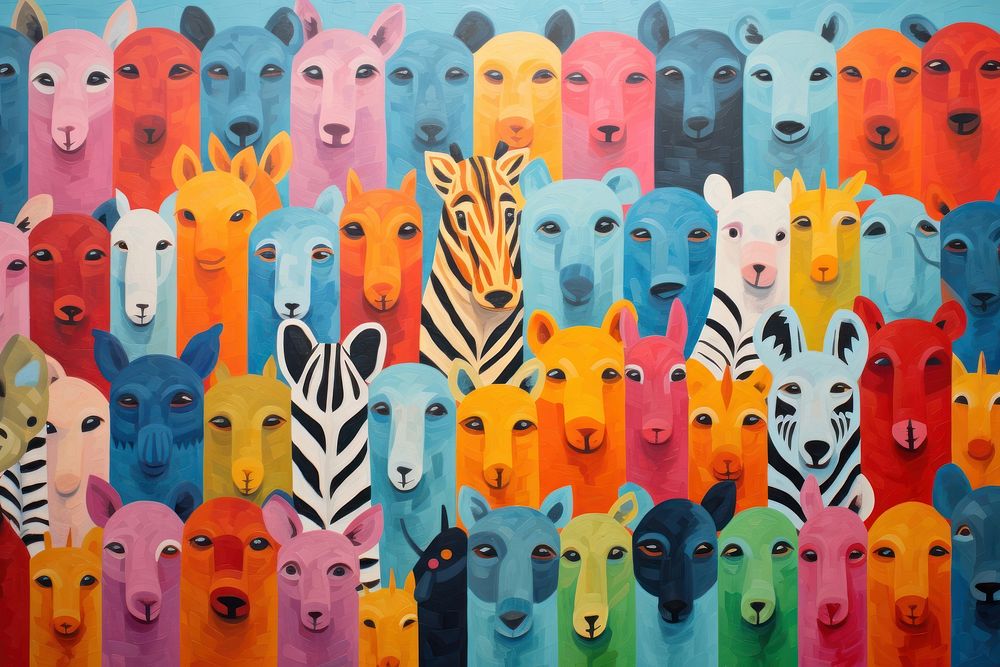 Animal backgrounds painting pattern.