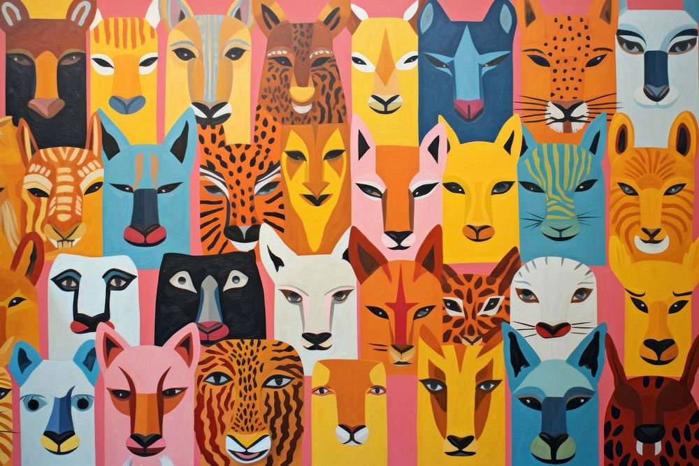 Animal pattern backgrounds painting.
