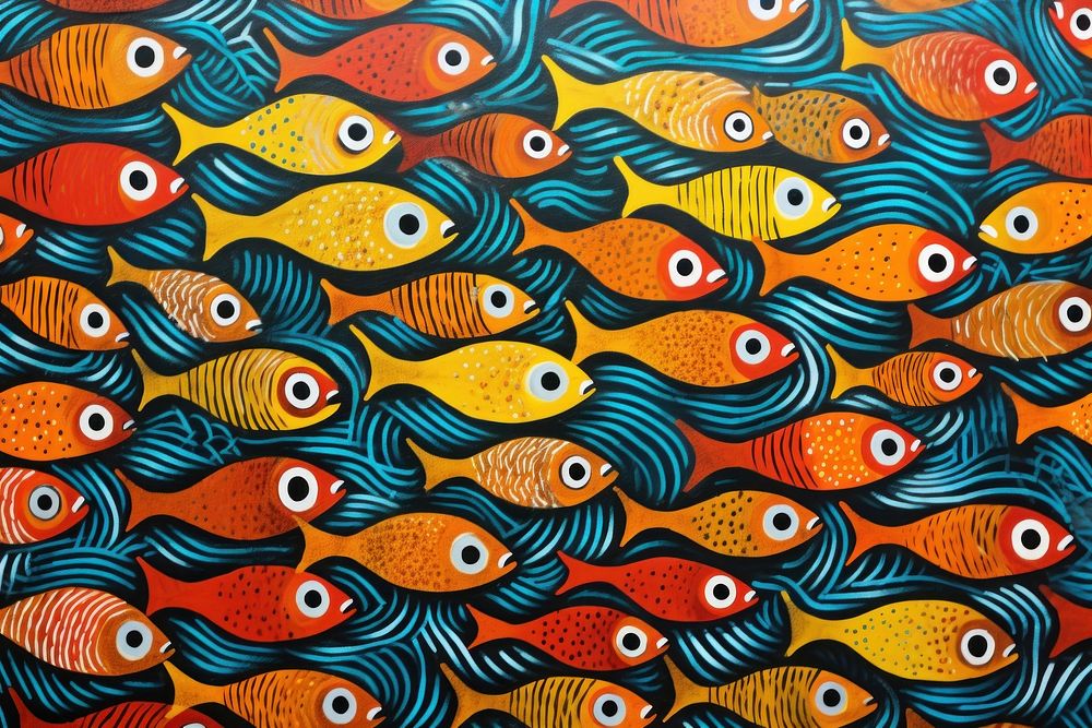 Fish pattern backgrounds art.